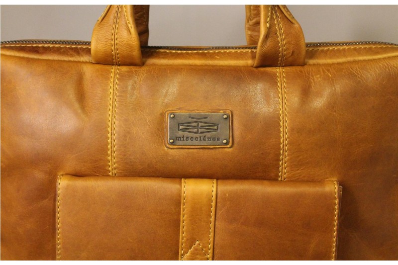 CARTERA MISCELANEA ORDENADOR MOSTAZA