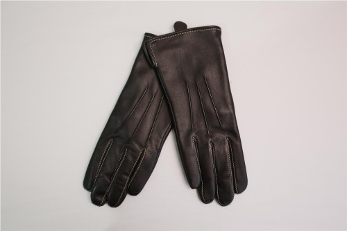 GUANTES MUJER PIEL FORRO MARRON