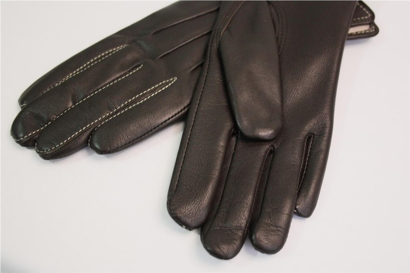 GUANTES MUJER PIEL FORRO MARRON