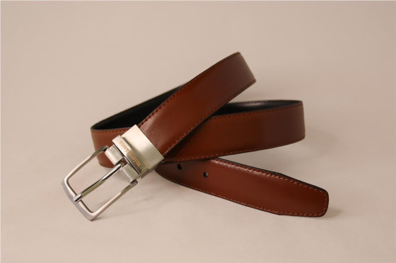CINTURON MISCELANEA REVERSIBLE CUERO NEGRO 2