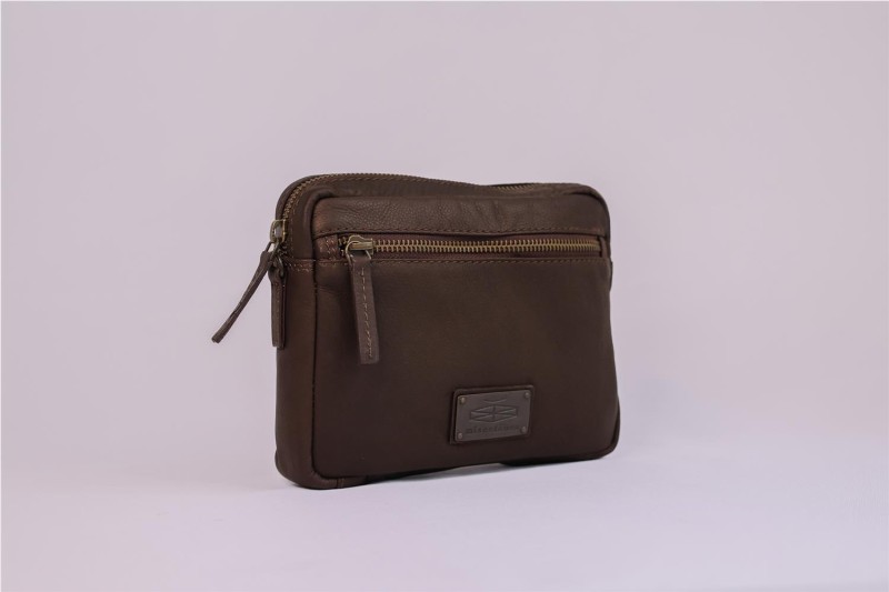 BOLSO MANO MISCELANEA MARRON