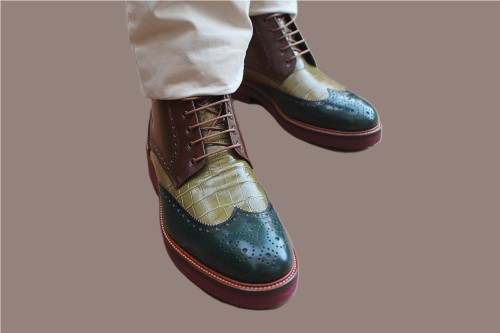 BOTINES MISCELANEA VERDE COMBI