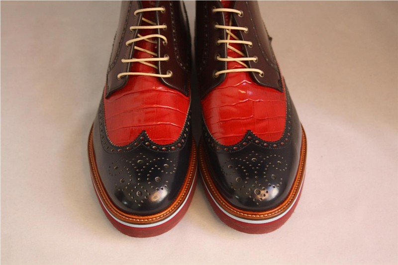 BOTINES MISCELANEA AZUL ROJO