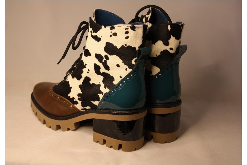 BOTINES MISCELANEA CUERO VERDE 2